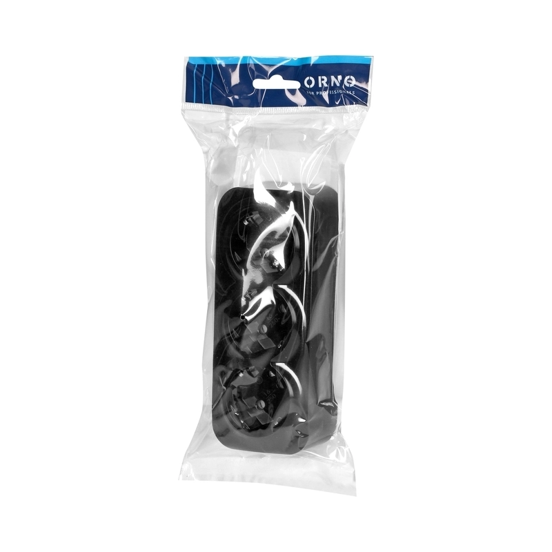 Контакт Шуко троен 2P+E ОМ 16A Черен - Orno ToDoOrno OR-OE-7209(GS)/B