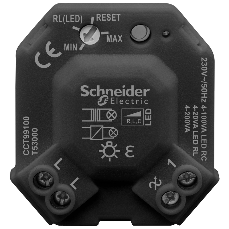 Универсален LED димер модул за монтаж в конзола и управление с бутон - Schneider Electric Merten  CCT99100