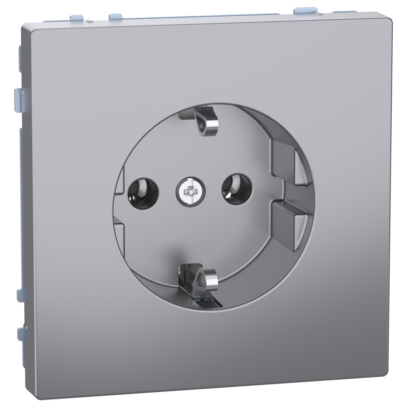Контакт шуко механизъм 16A с лицев панел Неръждаема стомана System Design - Schneider Electric Merten System Design MEG2301-6036