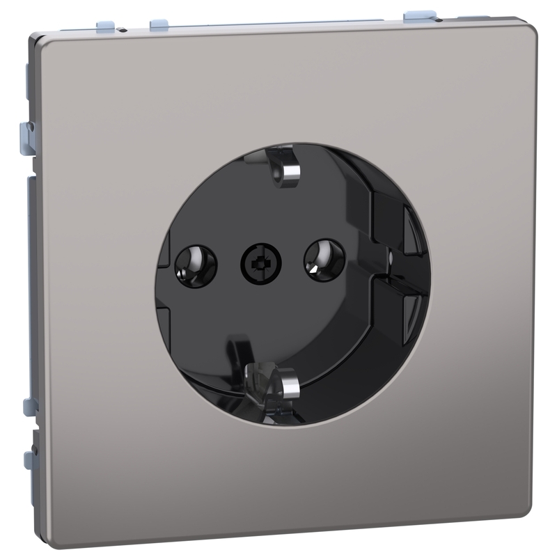 Контакт шуко механизъм 16A с лицев панел Никел System Design - Schneider Electric Merten System Design MEG2301-6050