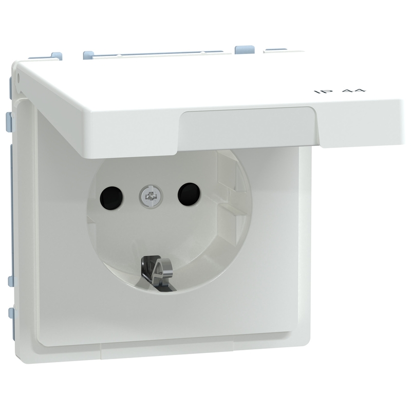 Контакт шуко механизъм 16A с лицев панел IP44 Лотус System Design - Schneider Electric Merten System Design MEG2314-6035