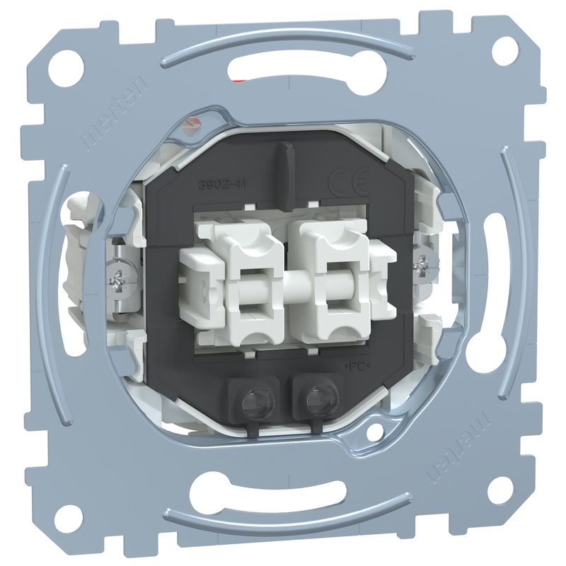 Сериен ключ с индикаторна червена лампа 230V механизъм 10A  - Schneider Electric Merten  MEG3105-0000