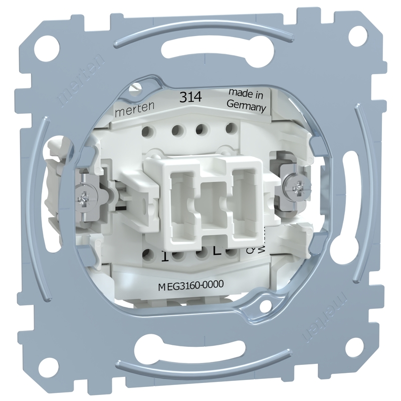 Еднополюсен бутон с глим лампа механизъм 10A  - Schneider Electric Merten  MEG3160-0000