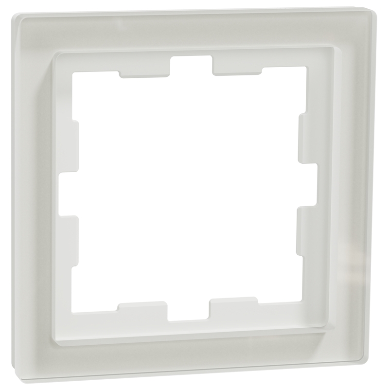 Декоративна рамка 1x цвят Кристално бял стъкло System D-Life Glass - Schneider Electric Merten System Design MEG4010-6520