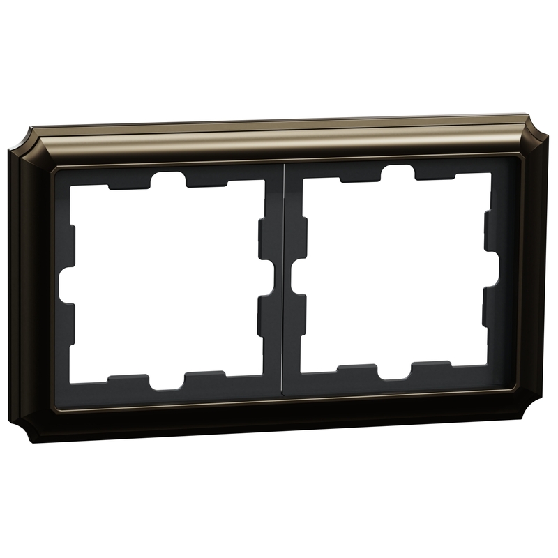Декоративна рамка 2x цвят Мока D-Antique - Schneider Electric Merten System Design MEG4020-4752