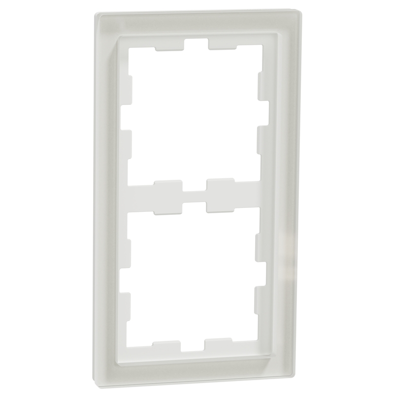Декоративна рамка 2x цвят Кристално бял стъкло System D-Life Glass - Schneider Electric Merten System Design MEG4020-6520