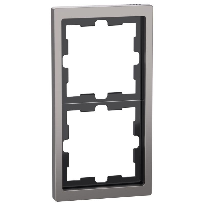 Декоративна рамка 2x цвят Никел System D-Life Metal - Schneider Electric Merten System Design MEG4020-6550