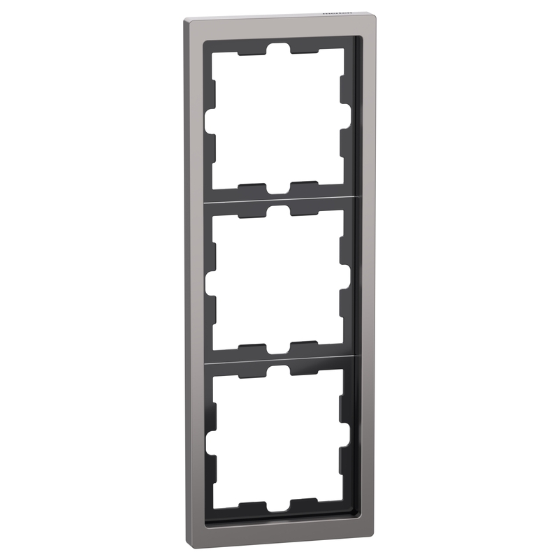 Декоративна рамка 3x цвят Никел System D-Life Metal - Schneider Electric Merten System Design MEG4030-6550