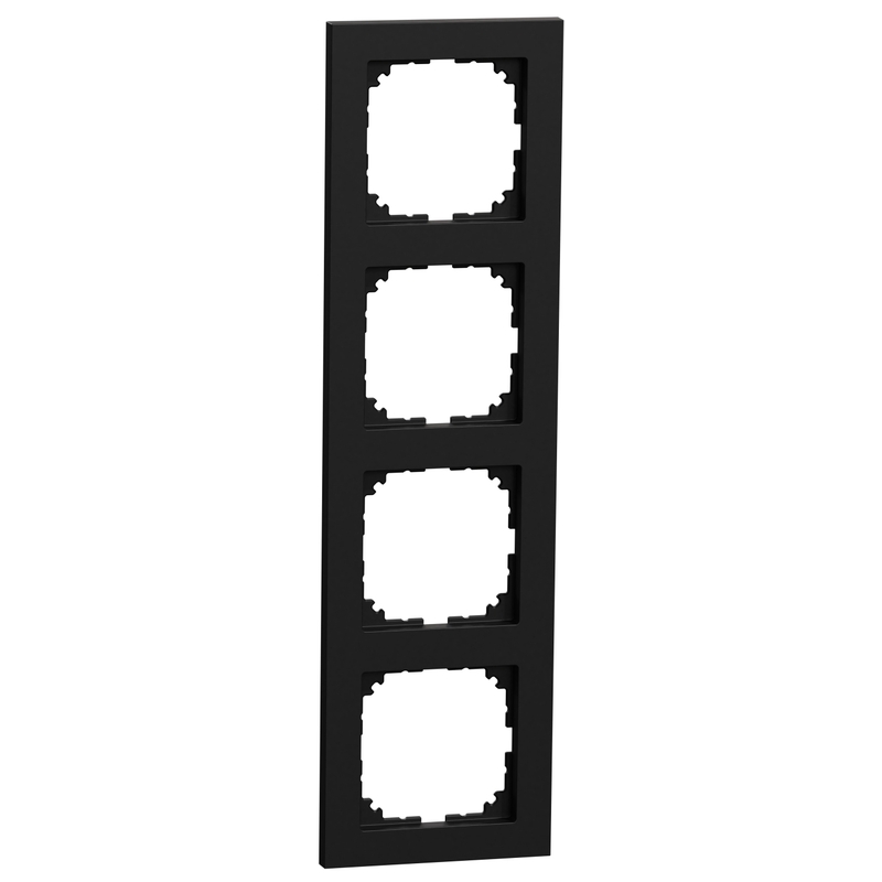 Декоративна рамка 4x цвят Черен мат System M-Pure Ocean plastic - Schneider Electric Merten System M MEG4040-3603