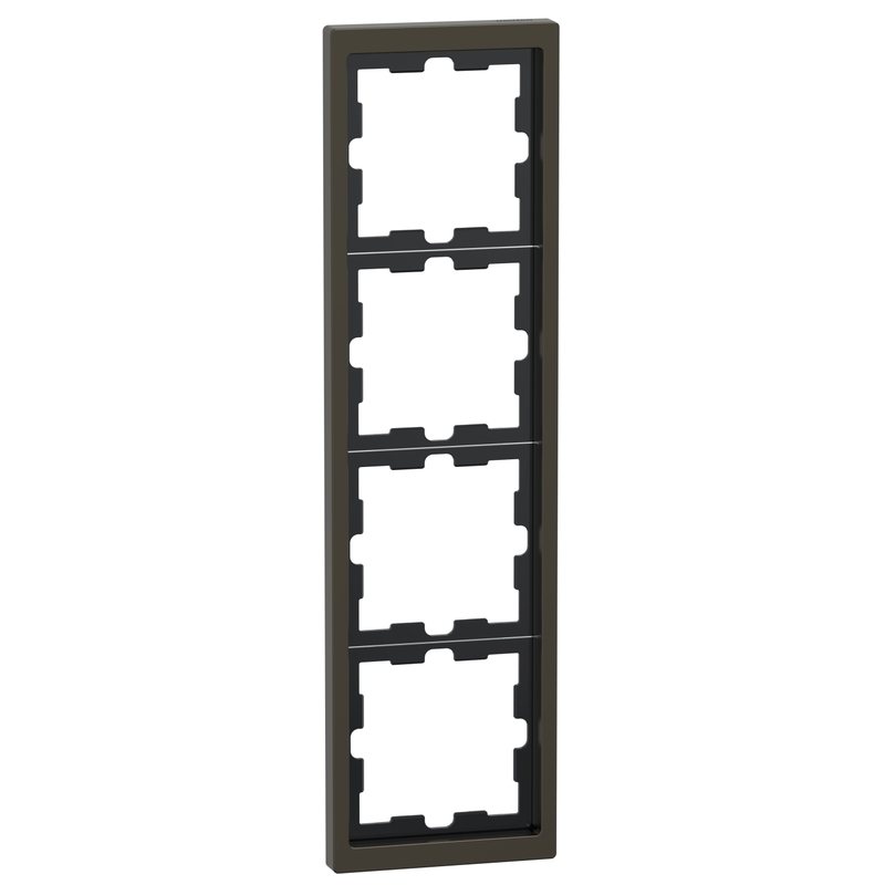 Декоративна рамка 4x цвят Мока System D-Life Metal - Schneider Electric Merten System Design MEG4040-6552