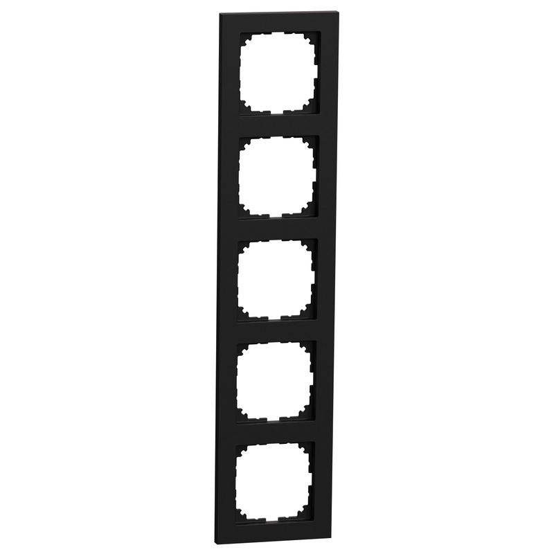 Декоративна рамка 5x цвят Черен мат System M-Pure Ocean plastic - Schneider Electric Merten System M MEG4050-3603
