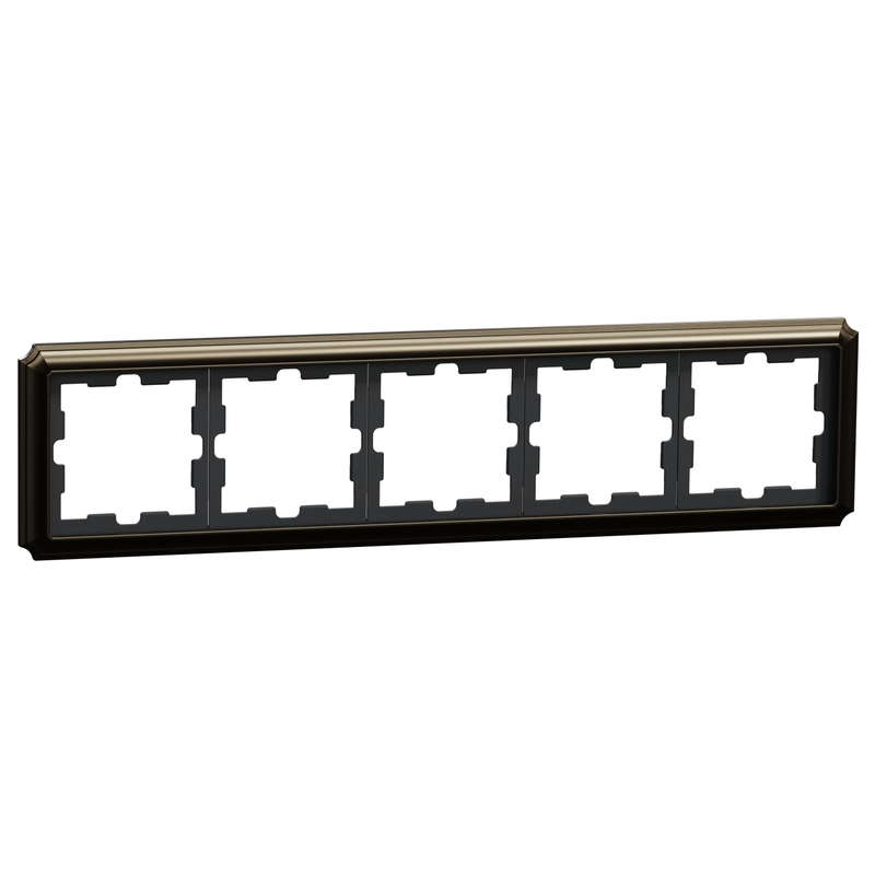 Декоративна рамка 5x цвят Мока D-Antique - Schneider Electric Merten System Design MEG4050-4752