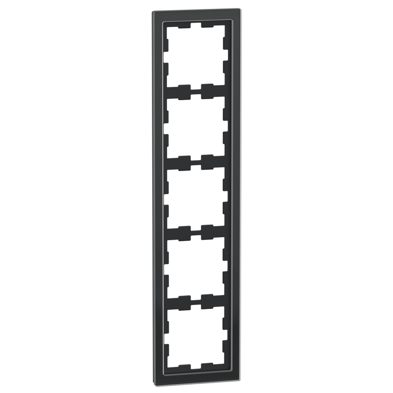 Декоративна рамка 5x цвят Черен оникс стъкло System D-Life Glass - Schneider Electric Merten System Design MEG4050-6503