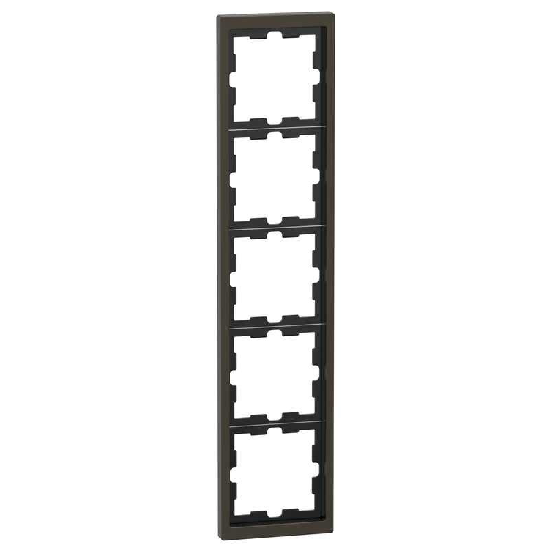Декоративна рамка 5x цвят Мока System D-Life Metal - Schneider Electric Merten System Design MEG4050-6552