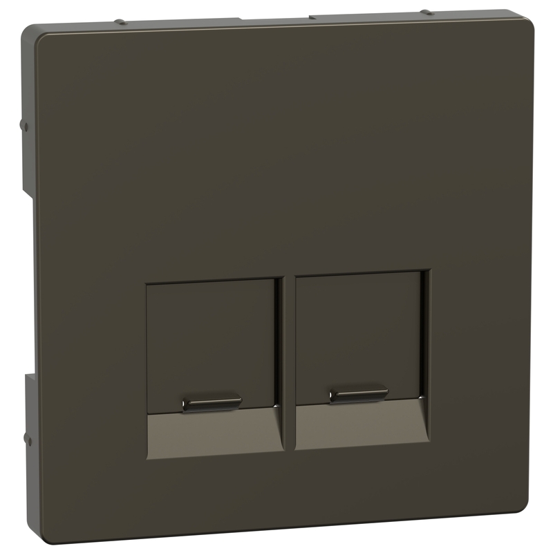 Лицев панел за розетка 2x RJ45 цвят Мока System Design - Schneider Electric Merten System Design MEG4572-6052