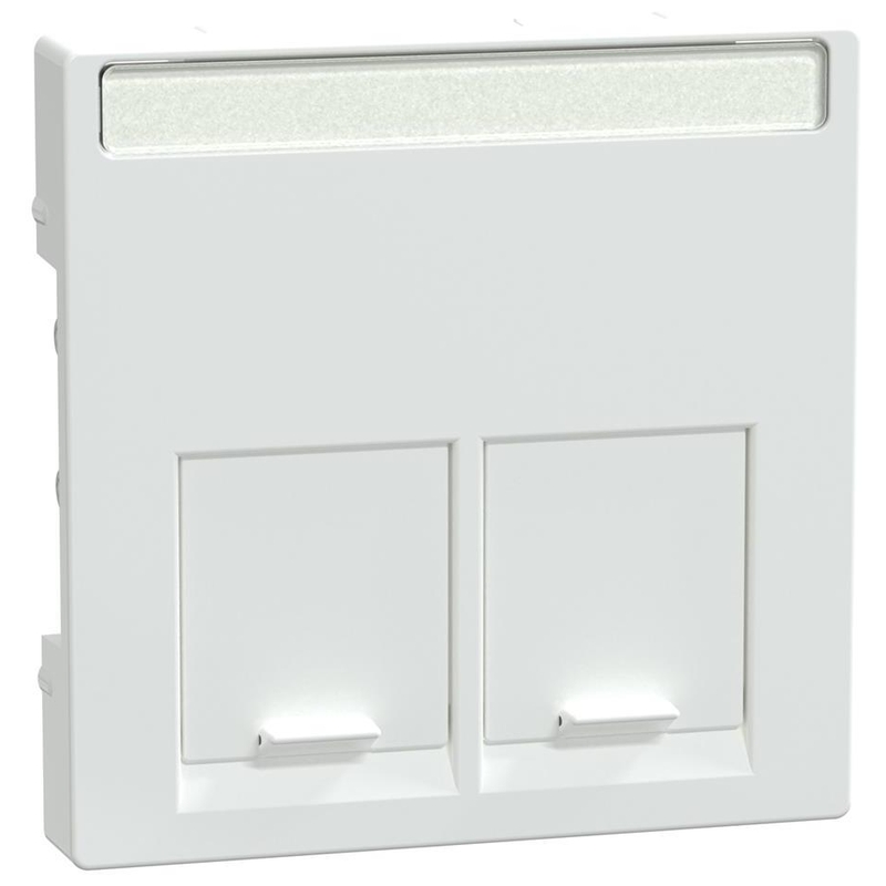 Лицев панел за розетка 2xRJ45 Активно бяло System M - Schneider Electric Merten System M MEG4574-0325