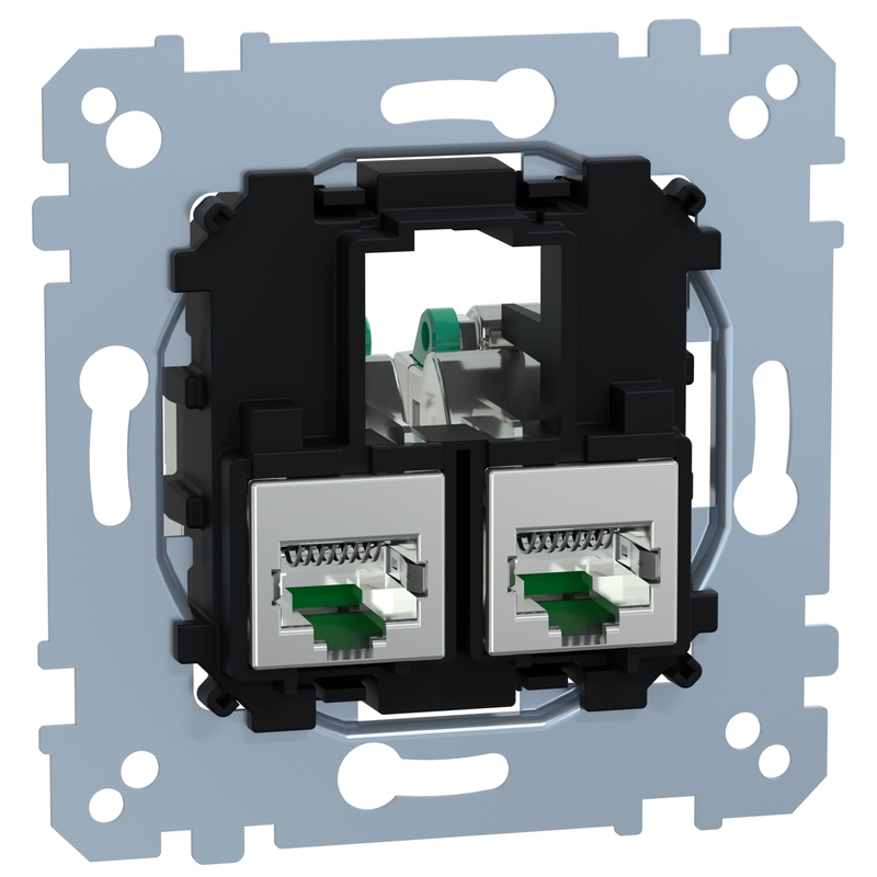 Компютърна розетка 2xRJ45 кат.6a STP механизъм - Schneider Electric Merten  MEG4576-0022