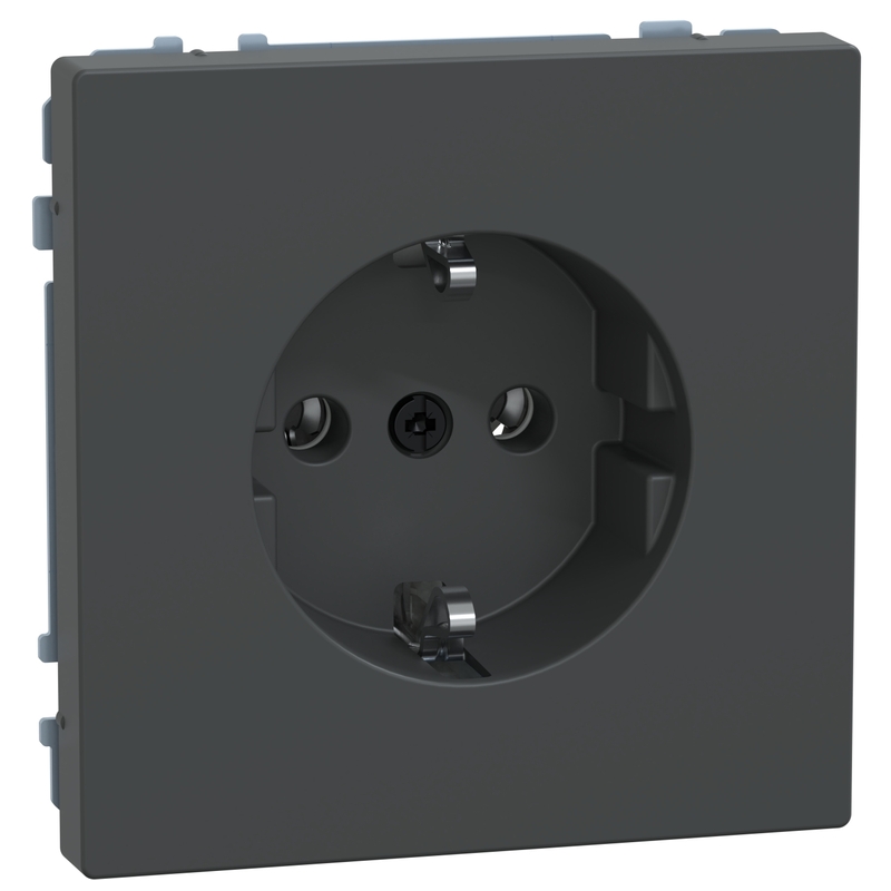 Контакт шуко механизъм 16A с лицев панел Антрацит System Design - Schneider Electric Merten System Design MTN2301-6034