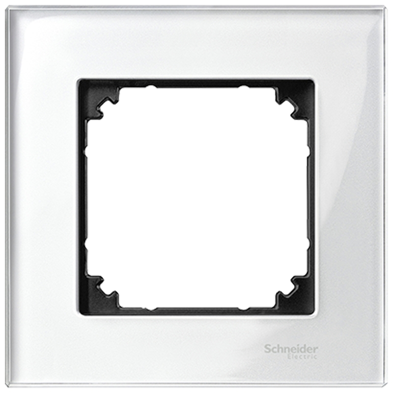 Декоративна рамка 1x цвят Блестящо бяло стъкло System M-Elegance Glass /до изчерпване/ - Schneider Electric Merten System M MTN404119