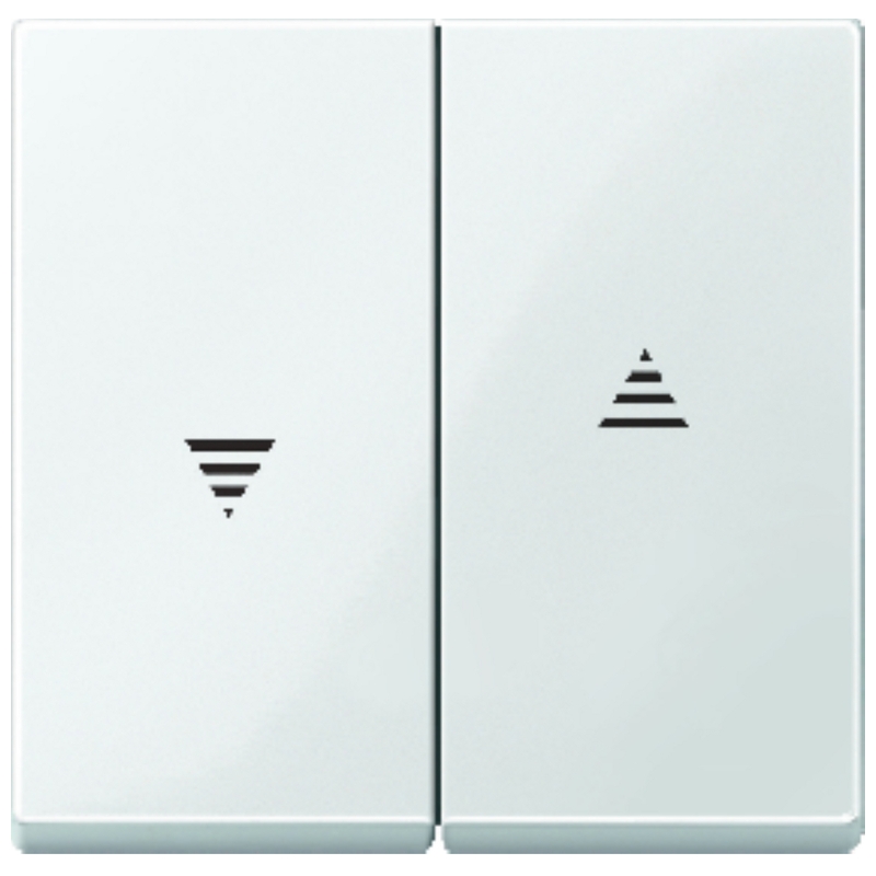 Лицев панел за ключ/бутон за щори Полярно бяло System M - Schneider Electric Merten System M MTN432419