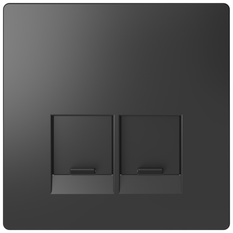 Лицев панел за розетка 2x RJ45 цвят Антрацит System Design /до изчерпване/ - Schneider Electric Merten System Design MTN4572-6034