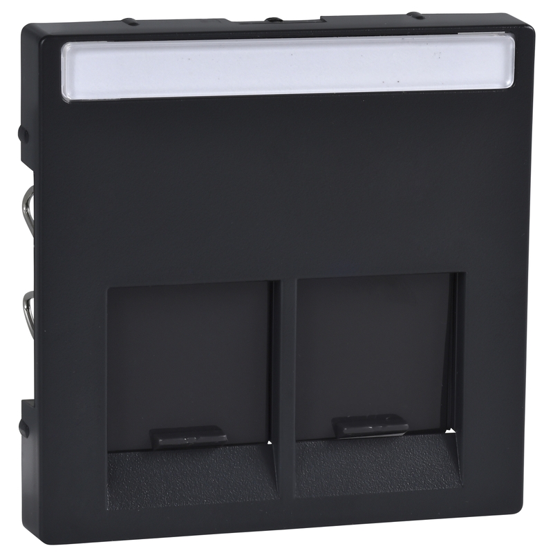 Лицев панел за розетка 2xRJ45 Антрацит System M /до изчерпване/ - Schneider Electric Merten System M MTN466514