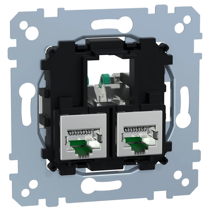 Компютърна розетка 2xRJ45 кат.6a STP механизъм - Schneider Electric Merten  MEG4576-0022