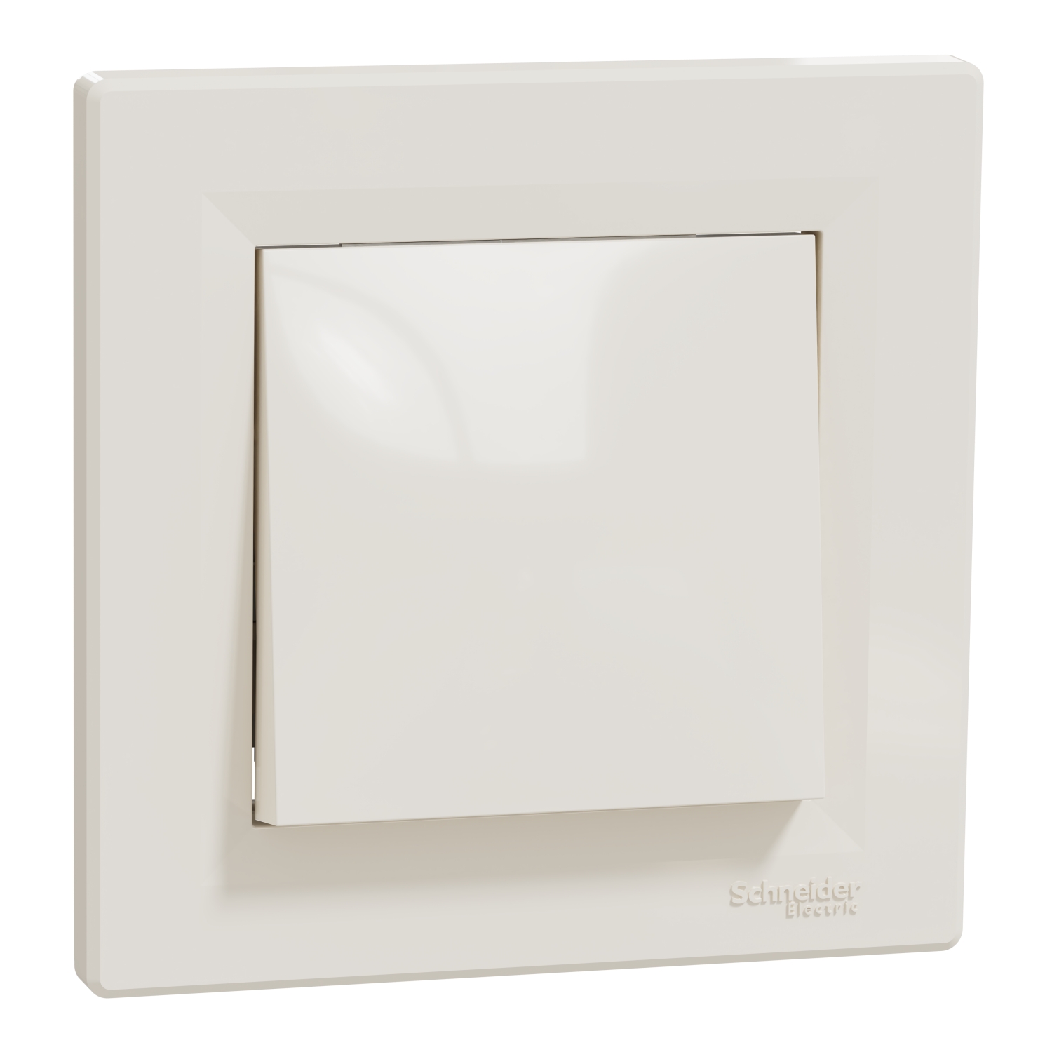 Бутон безвинт. свързване 10А с рамка Крем - Schneider Electric Asfora EPH0700123