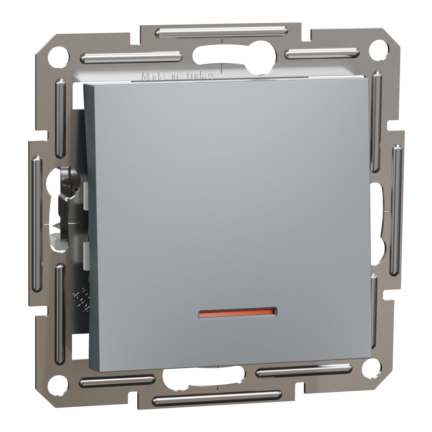 Еднополюсен ключ с подсветка 10А  Стомана без рамка - Schneider Electric Asfora EPH1400162