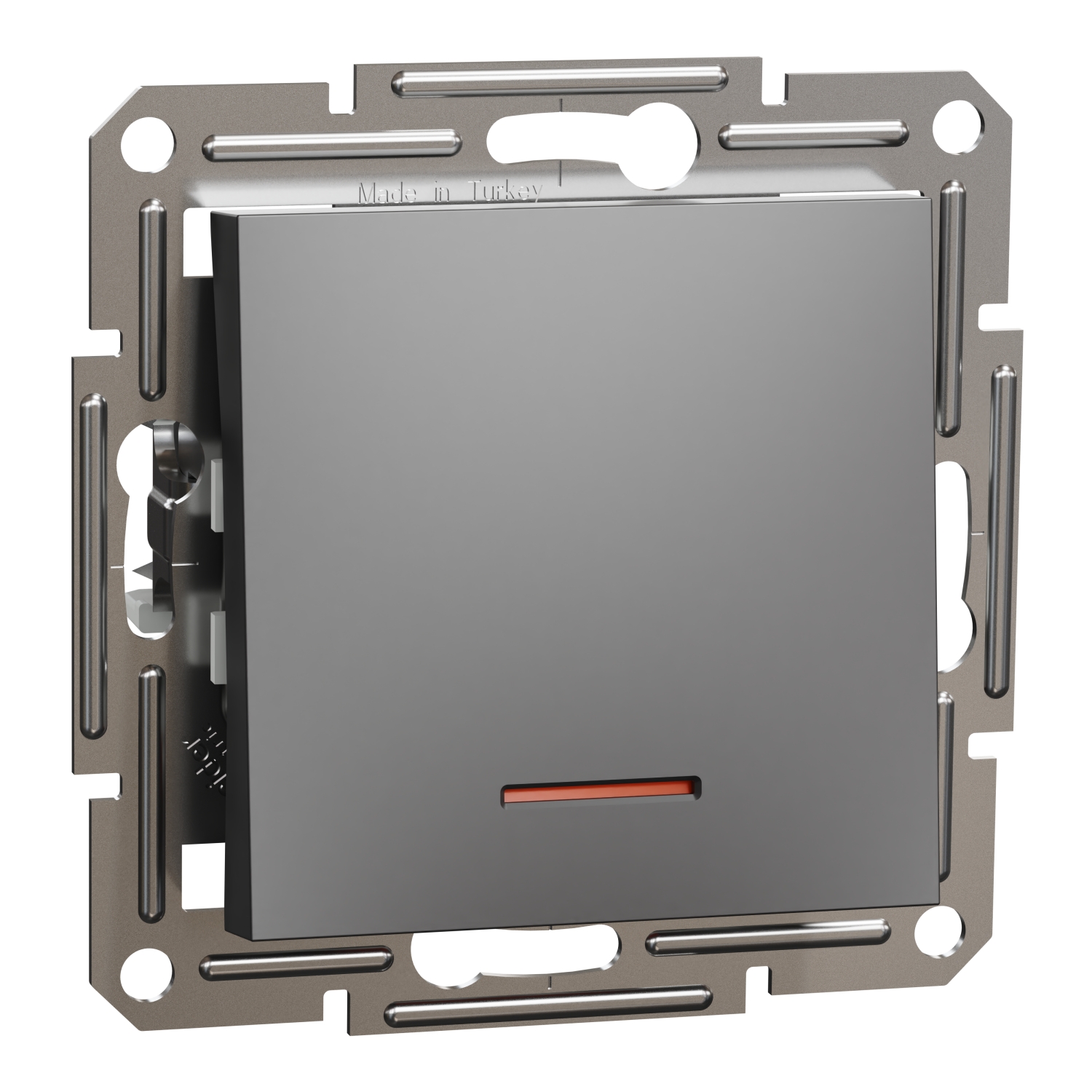 Еднополюсен ключ с подсветка 10А  Антрацит без рамка - Schneider Electric Asfora EPH1400171