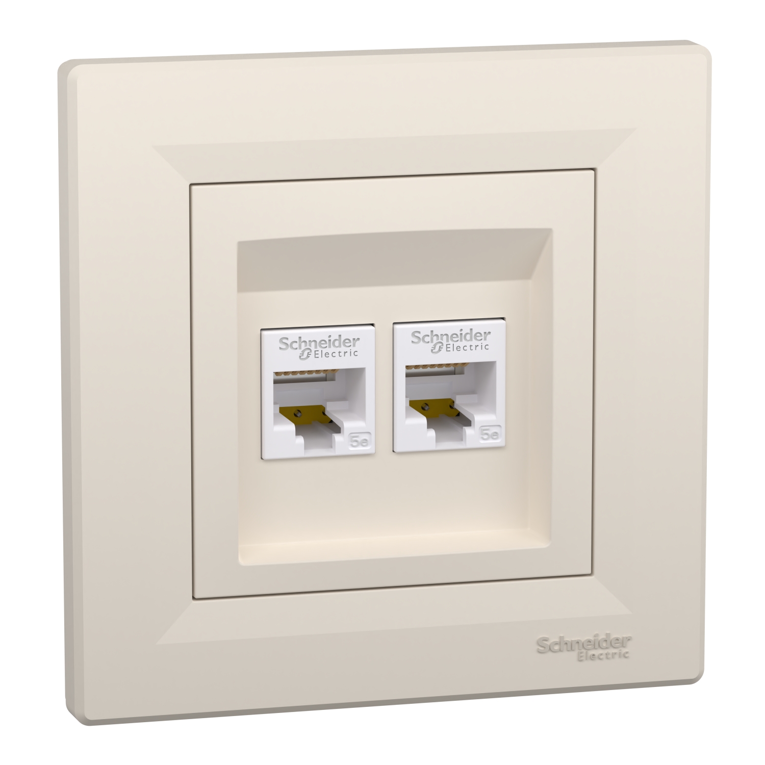 Розетка 2x RJ45 UTP Cat.5e Крем - Schneider Electric Asfora EPH4400123