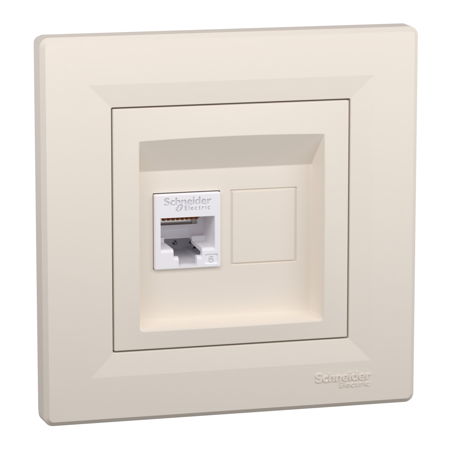 Розетка RJ45 UTP Cat.6  Крем - Schneider Electric Asfora EPH4700123