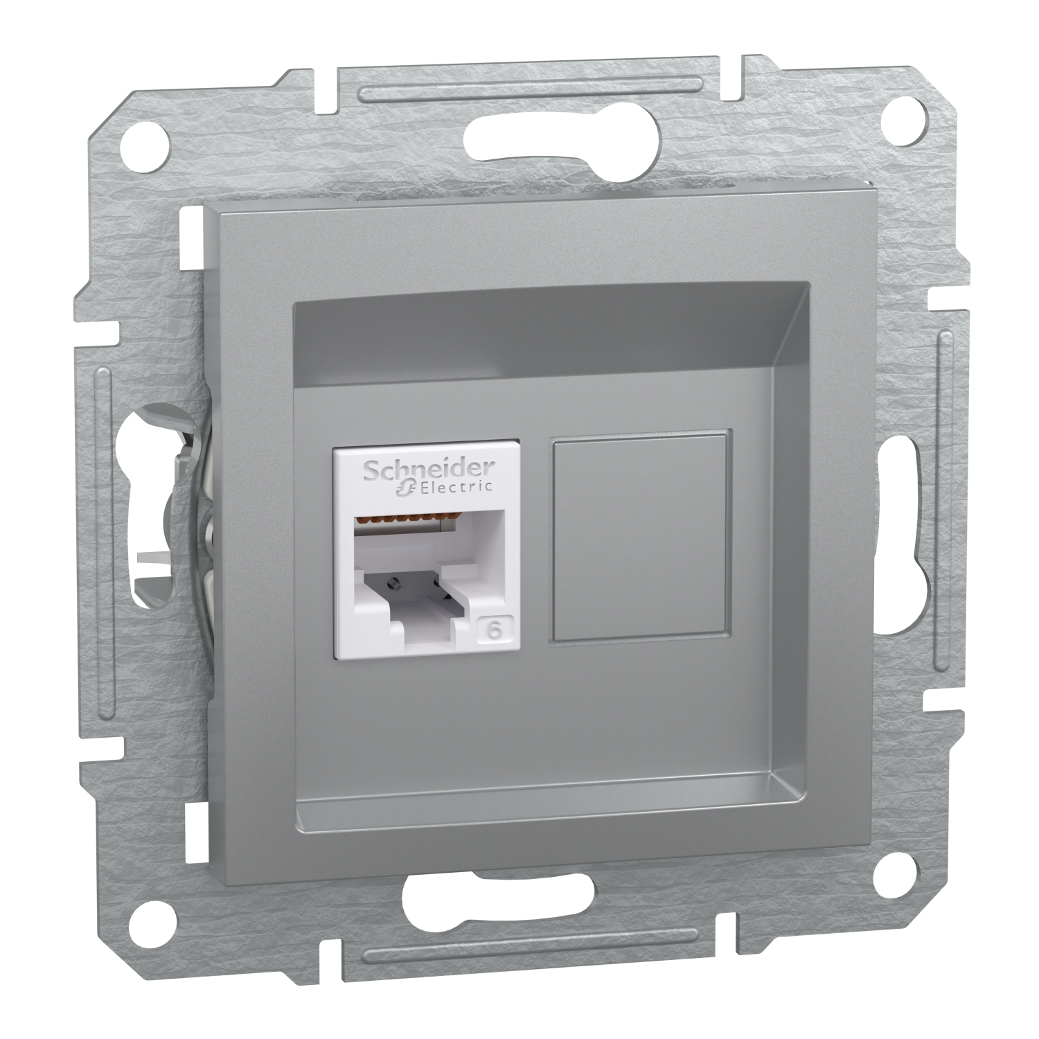 Розетка RJ45 UTP Cat.6 Алуминий без рамка - Schneider Electric Asfora EPH4700161