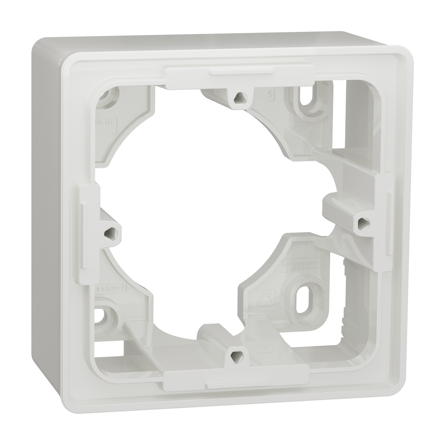 Kонзола за открит монтаж 1x 2M, Unica Studio, бял - Schneider Electric Unica NEW NU800218