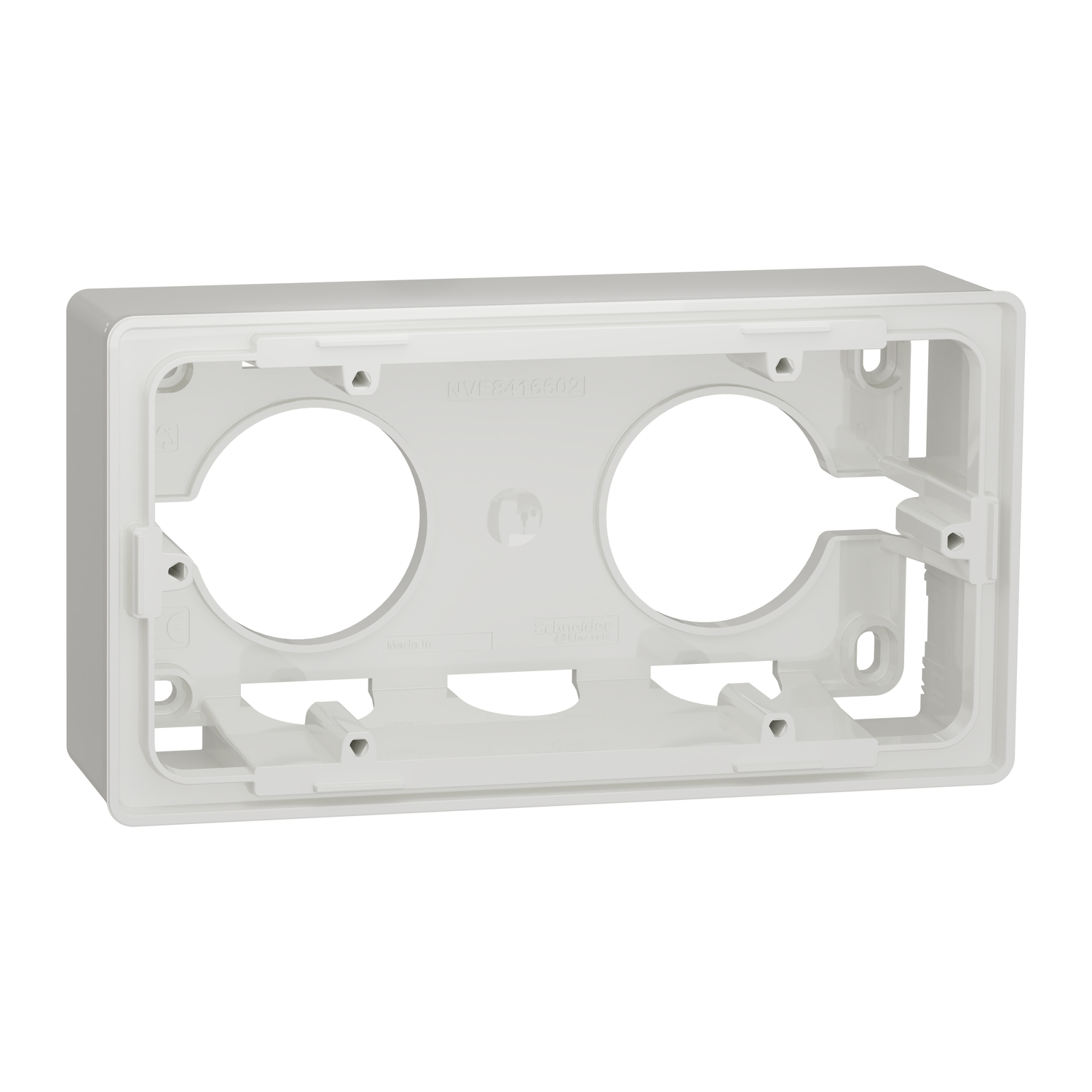 Kонзола за открит монтаж 2x 2M, Unica Studio, бял - Schneider Electric Unica NEW NU800418