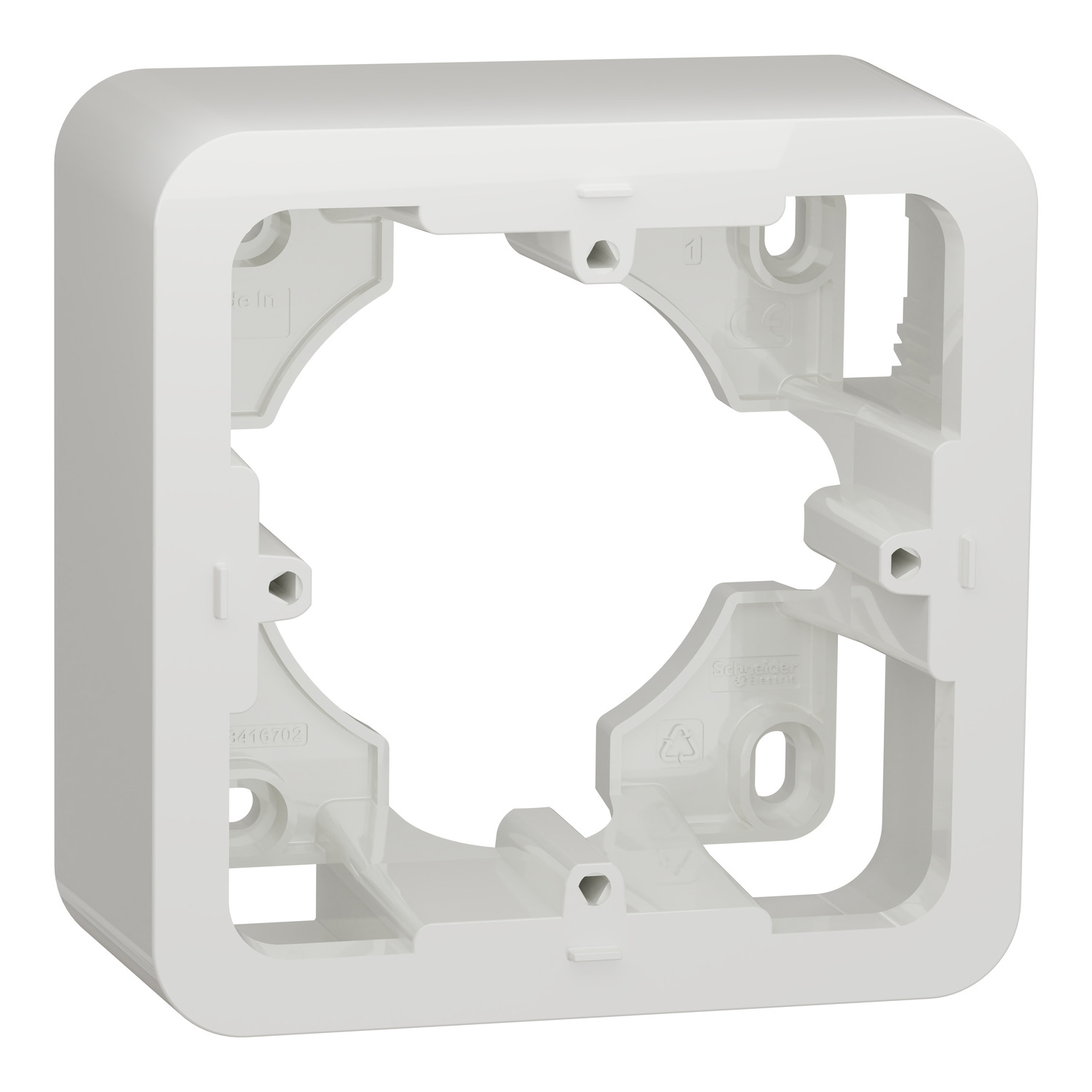Kонзола за открит монтаж 1x 2M, Unica Pro, бял - Schneider Electric Unica NEW NU840218