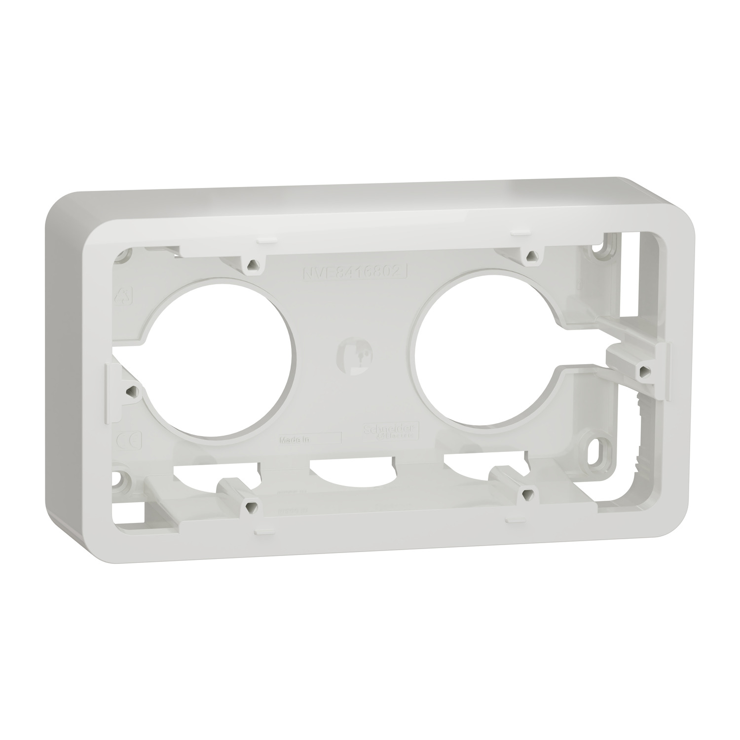 Kонзола за открит монтаж 2x 2M, Unica Pro, Бял - Schneider Electric Unica NEW NU840418