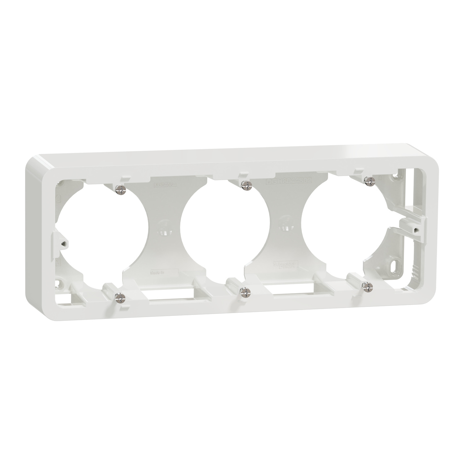 Kонзола за открит монтаж 3x 2M, Unica Pro, бял - Schneider Electric Unica NEW NU840618