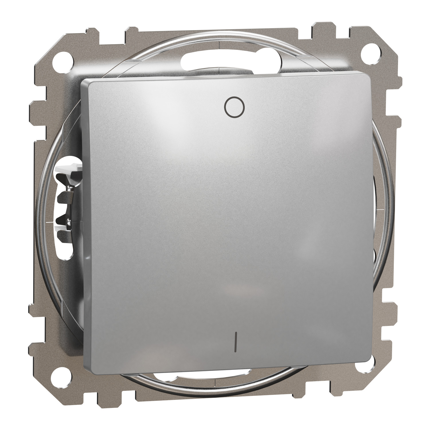 Двуполюсен ключ 10A I/O Алуминий  - Schneider Electric Sedna Design SDD113102