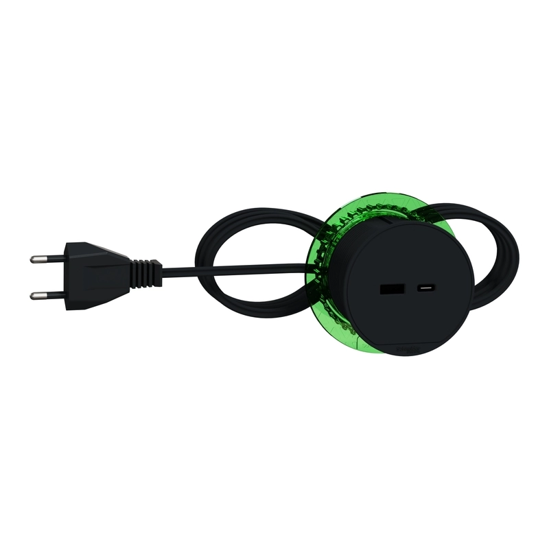 Модул мебел 2x USB тип A+C 5V 3.1A кабел 2m Антрацит XS Unica System+ - Schneider Electric Unica System+ INS44009