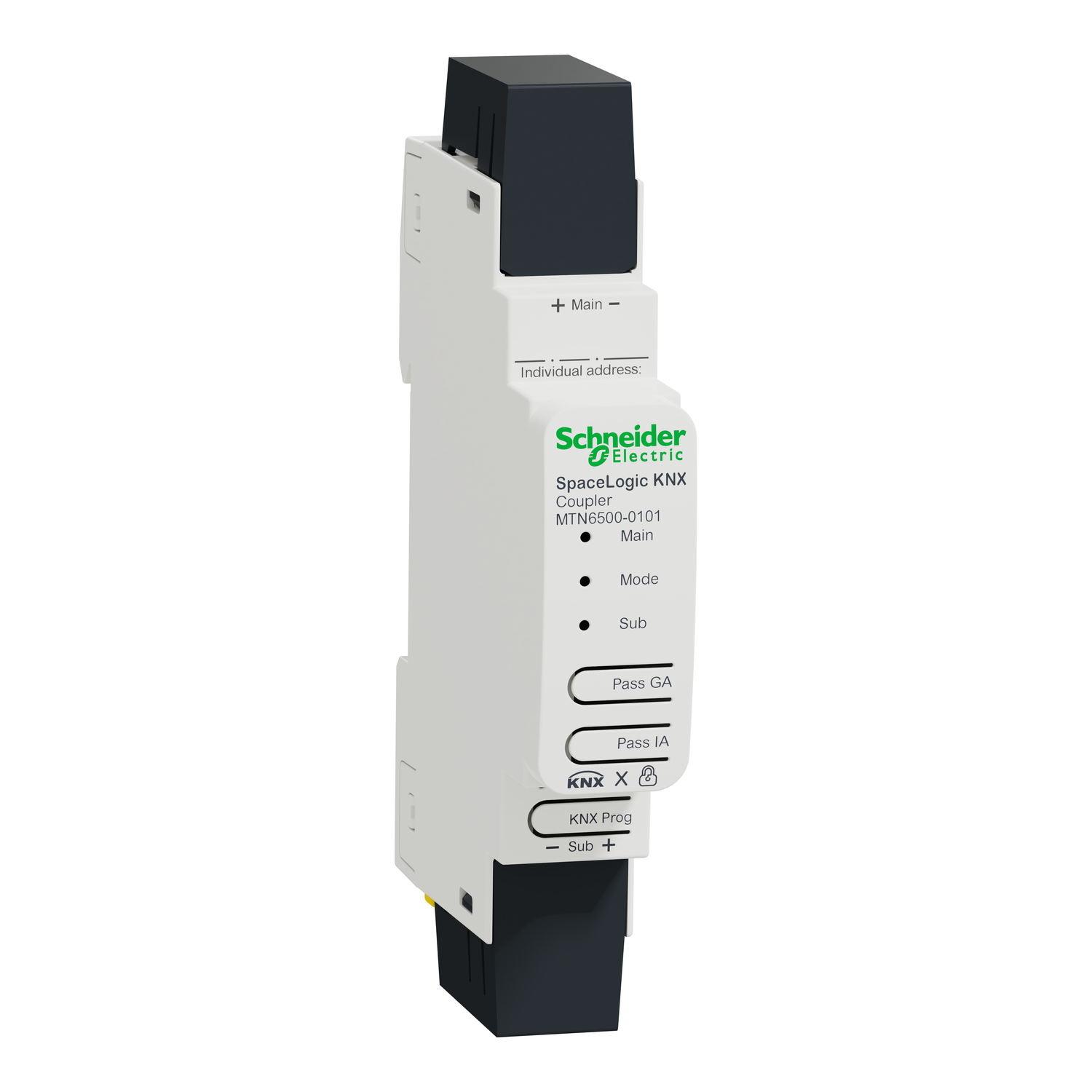 SpaceLogic KNX Coupler DIN Rail - SCHNEIDER ELECTRIC KNX MTN6500-0101