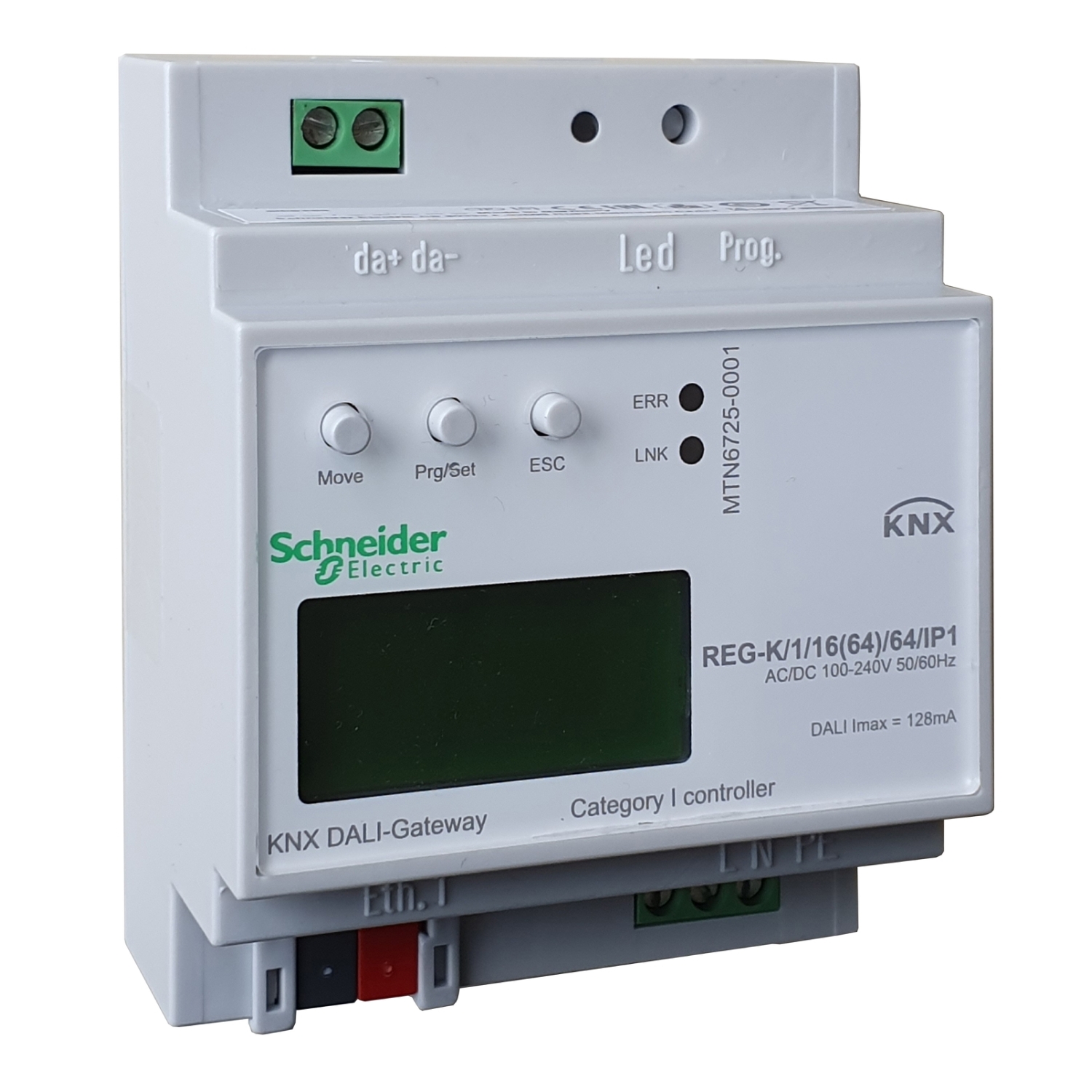 KNX DALI gateway REG-K/1/16(64)/64/IP1 - SCHNEIDER ELECTRIC KNX MTN6725-0001