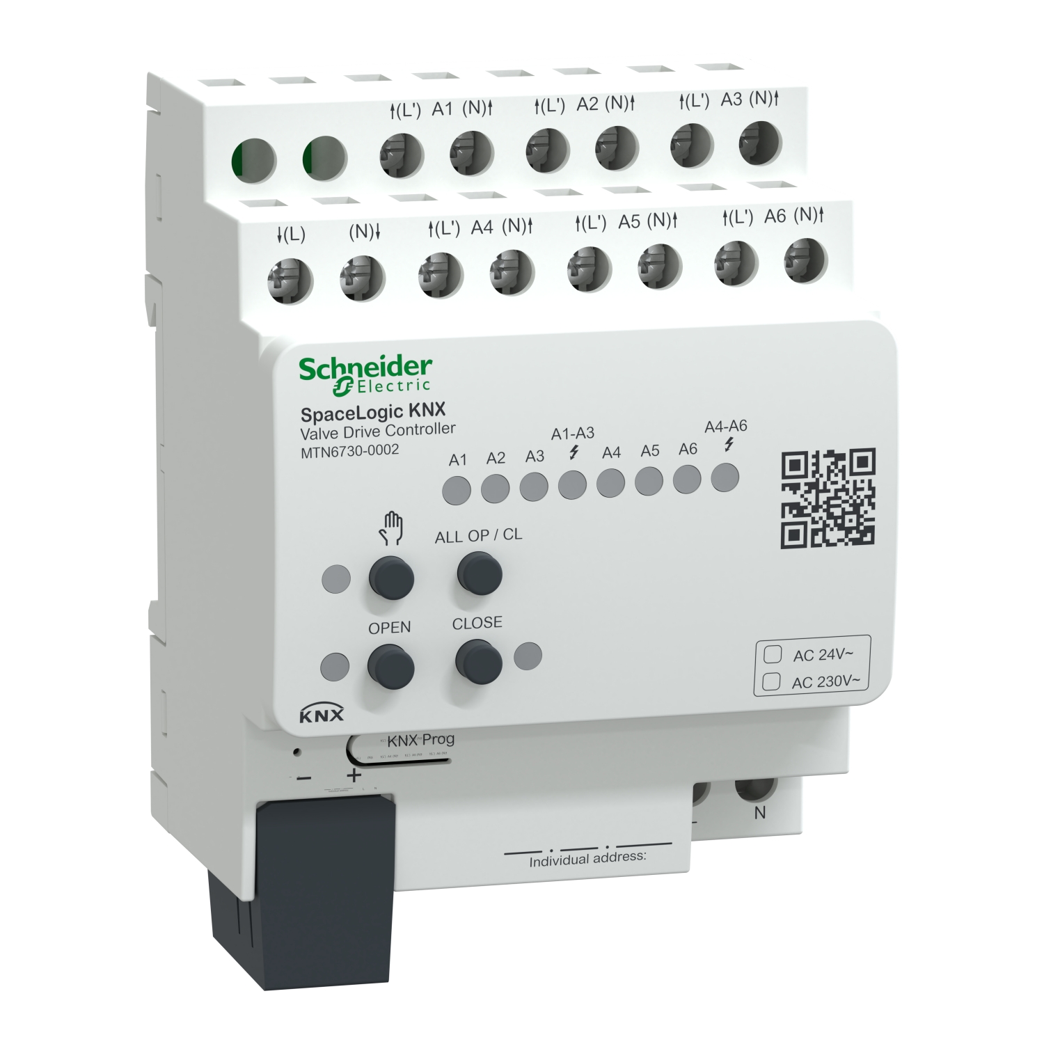 SpaceLogic KNX - Контролер за задвижване на клапана - SCHNEIDER ELECTRIC KNX MTN6730-0002