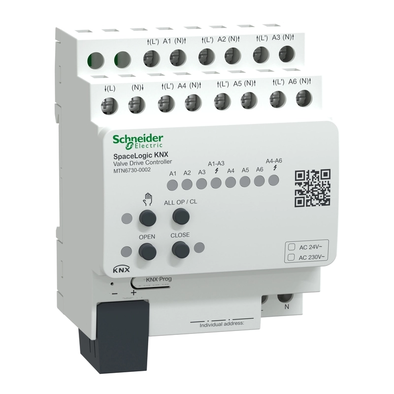 SpaceLogic KNX - Контролер за задвижване на клапана - SCHNEIDER ELECTRIC KNX MTN6730-0002