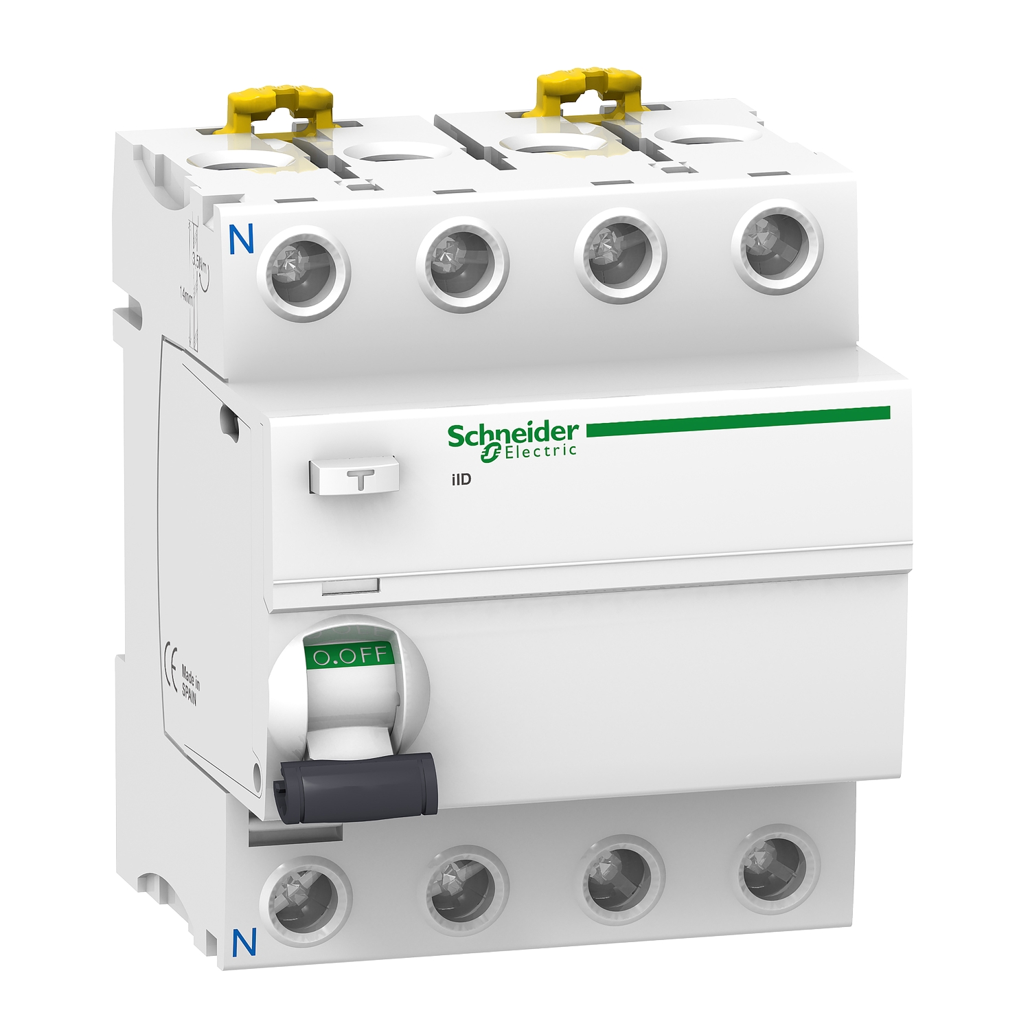 Дефектнотокова защита - 4P - 40A - 30mA - тип AC - SCHNEIDER ELECTRIC Acti 9 iID A9R41440