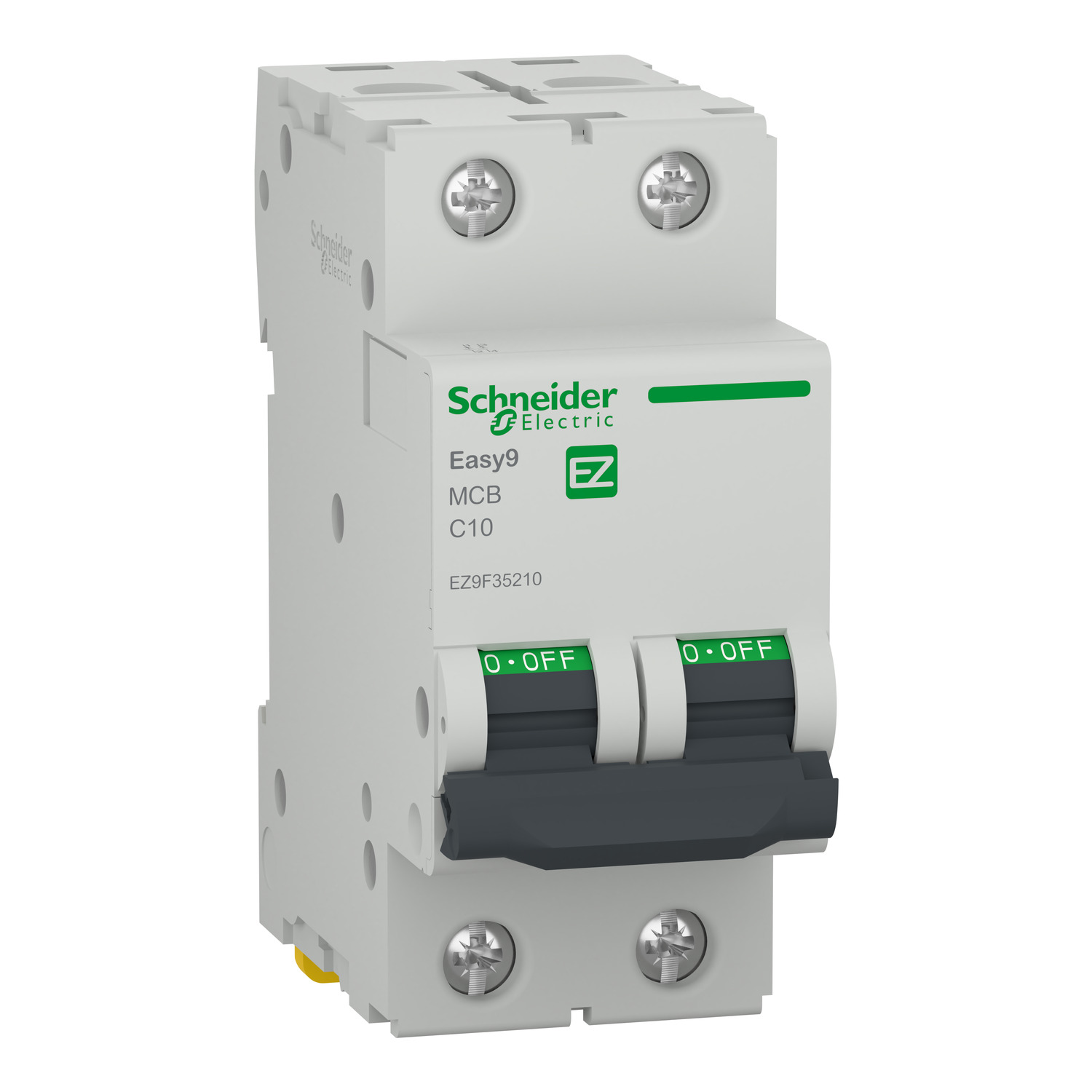 Автоматичен прекъсвач, Easy 9, 2P, 10 A, крива С, 6000 A - SCHNEIDER ELECTRIC Easy9 XM devices EZ9F35210