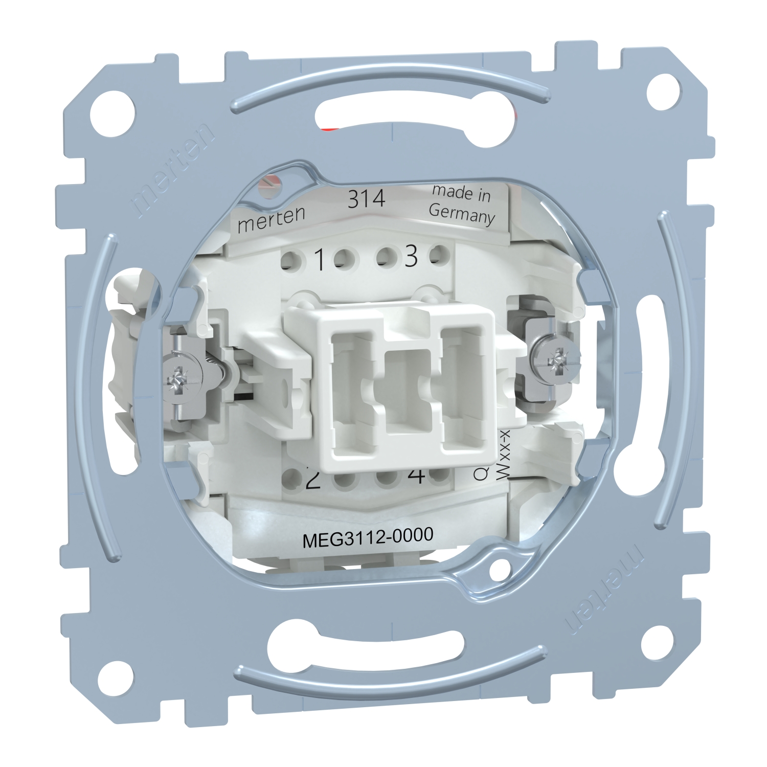 Двуполюсен ключ 10A вграден монтаж безвинтови клеми - SCHNEIDER ELECTRIC Merten  MEG3112-0000