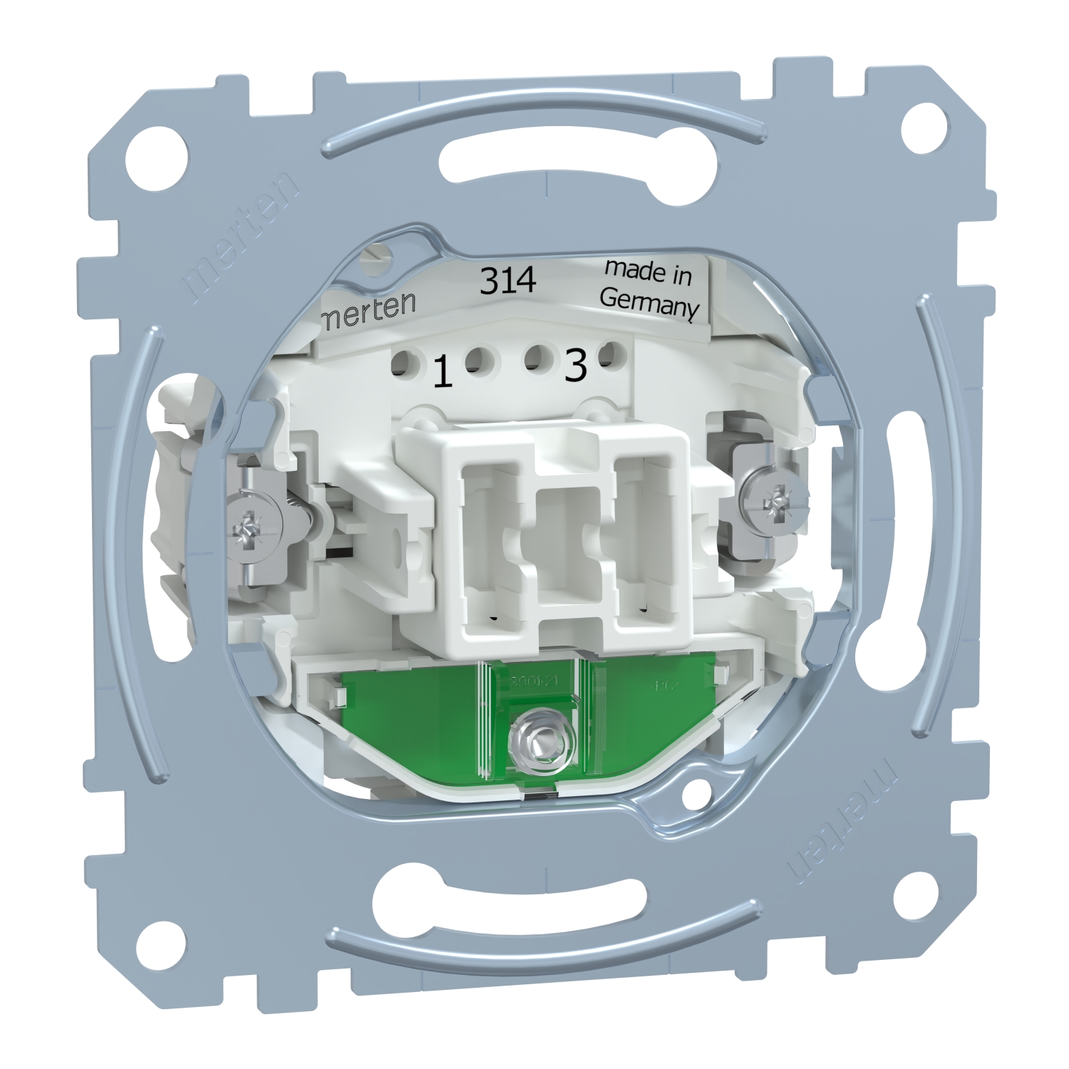 Кръстат ключ с глим лампа, механизъм 10A безвинтови клеми - SCHNEIDER ELECTRIC Merten  MEG3137-0000