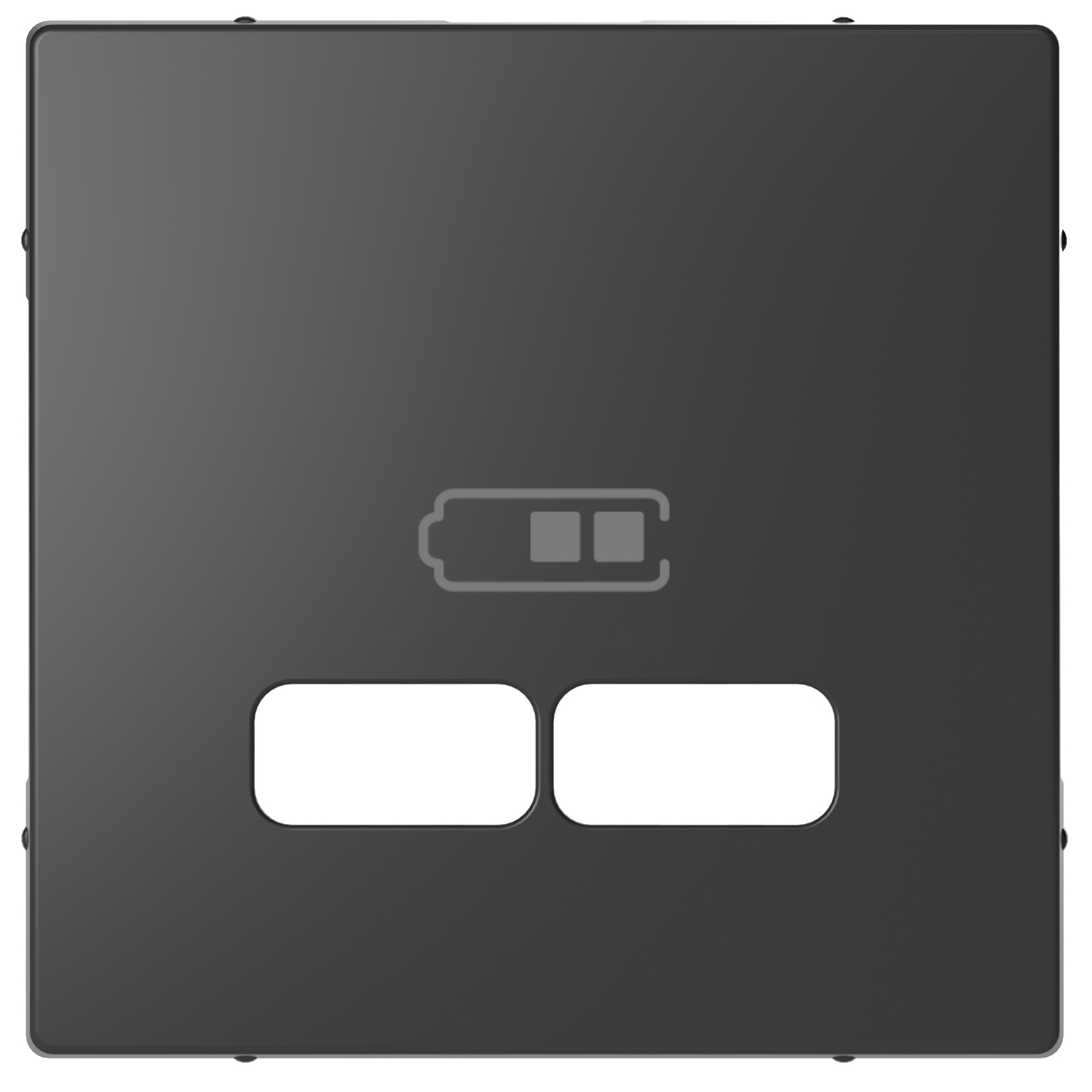 Лицев панел за двоен излаз USB A+А - 2.1 A Антрацит System Design - SCHNEIDER ELECTRIC Merten System Design MEG4367-6034