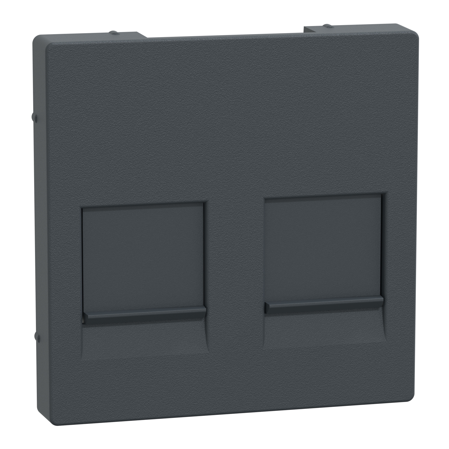 Лицев панел за 2 отвора модулен жак Антрацит System M - SCHNEIDER ELECTRIC Merten System M MEG4562-0414